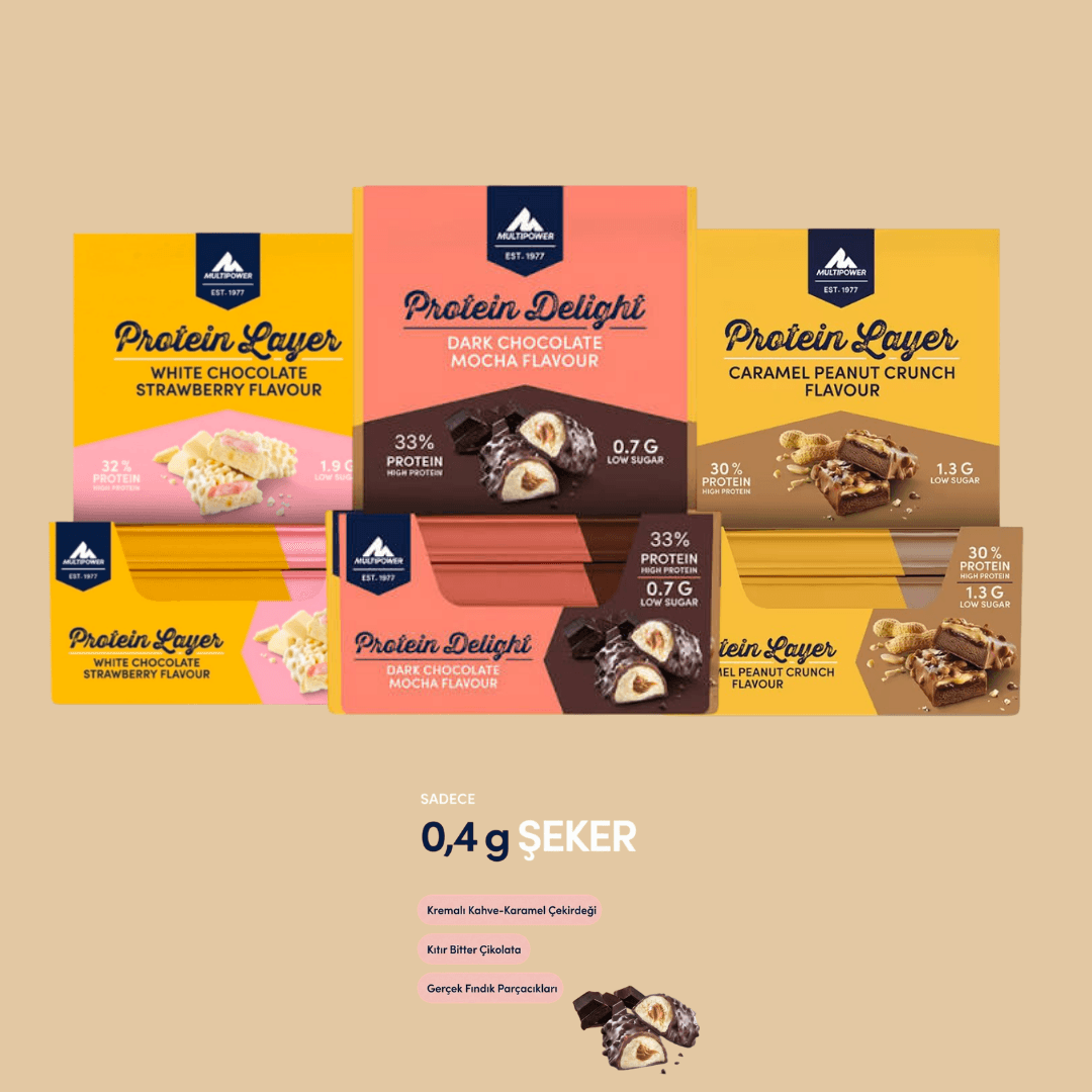 Multipower 3 Lü Protein Bar 18 x 18 x 18 (skt. 01.01,2027)