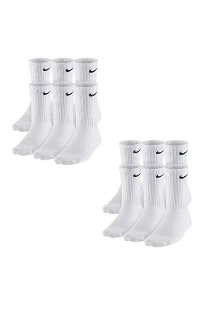 12 Li Spor Çorap Nike Beyaz