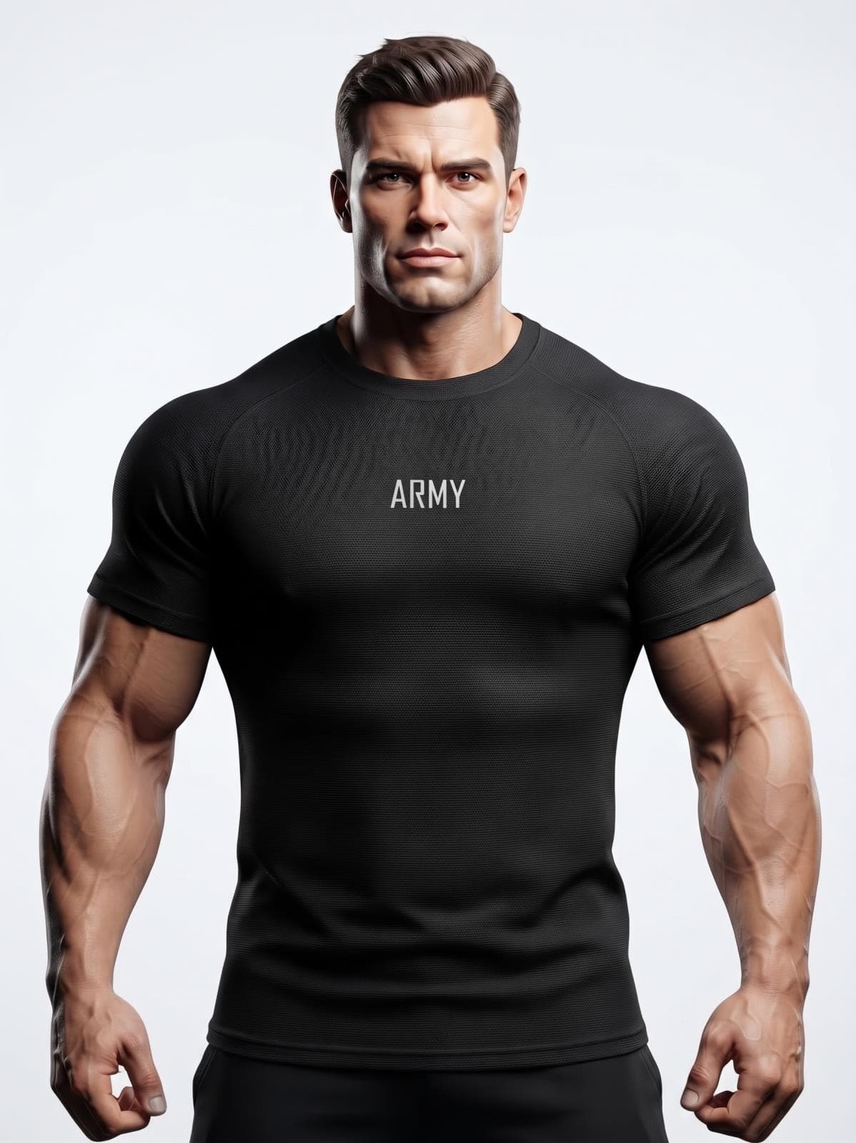 ARMY Premium Compression Kısa Uzun Fitness Body Gym Sporcu Kısa Kol Fitness Body Dar