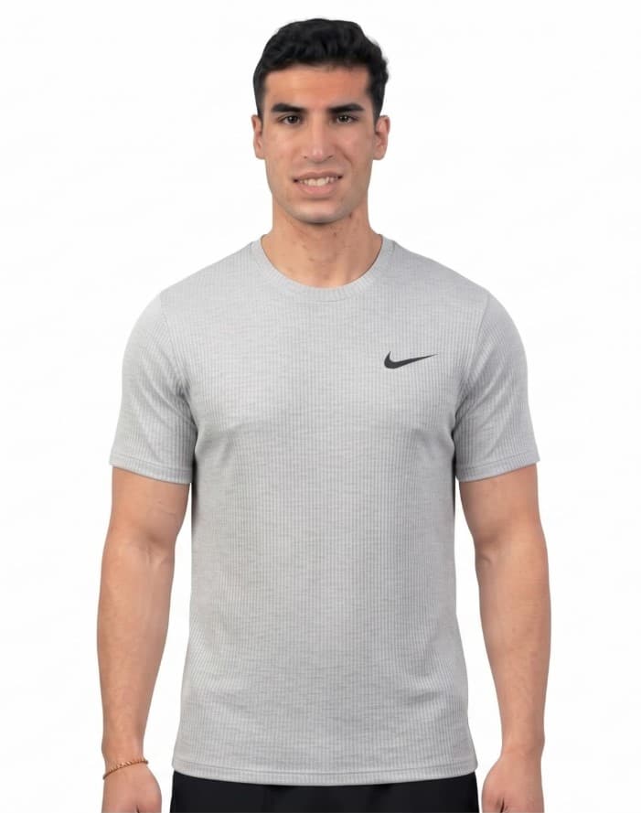 Nike Baskılı Gri Fitilli Tişört